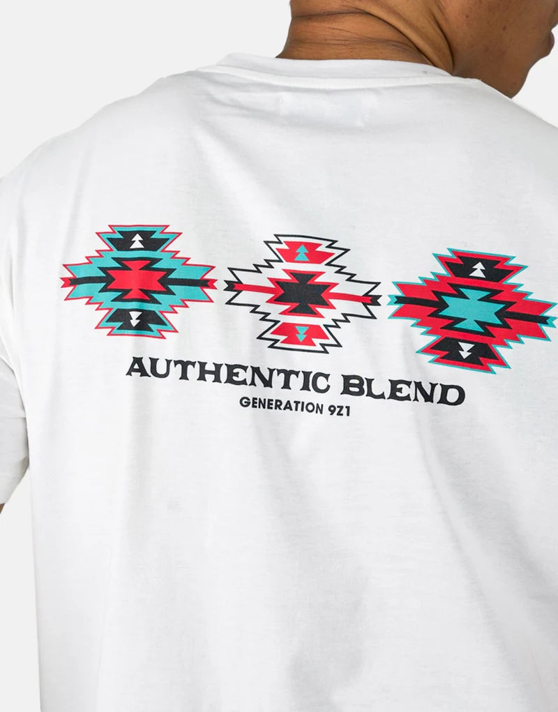 Replay Geomatric Natural White T-Shirt