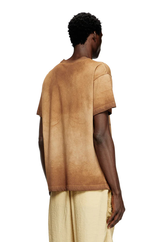 Diesel T-shirt with phoenix devoré Mens