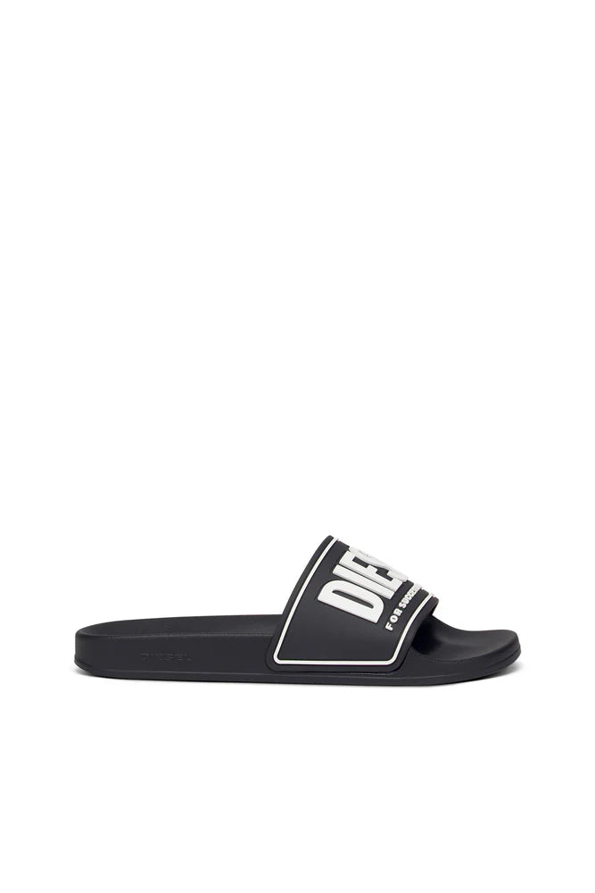 Diesel Sa-Mayemi-Rubber slides with embossed logo