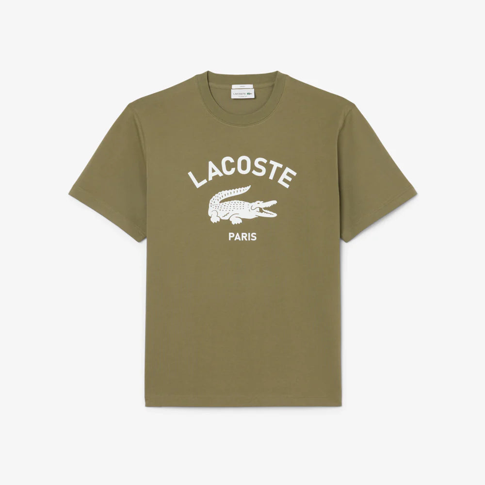 Lacoste Signature Print Cotton T-Shirt