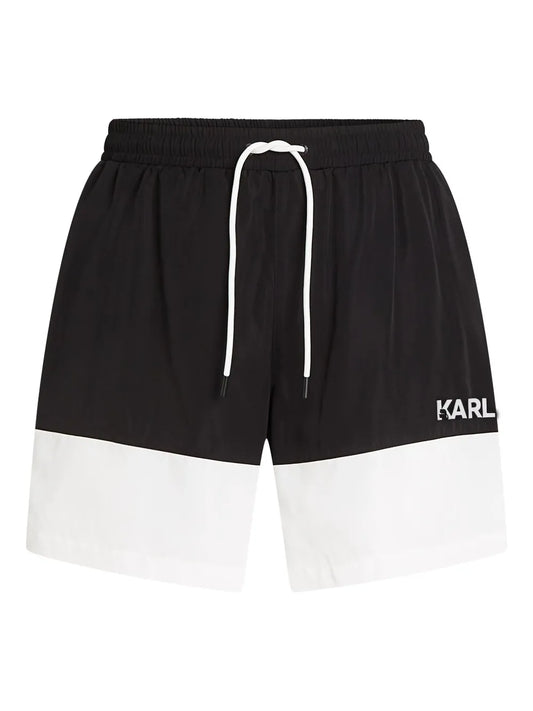 Karl Lagerfeld colour-block swim shorts