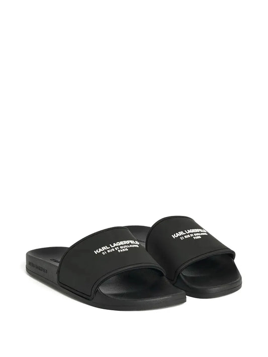 Karl Lagerfeld logo-print slides
