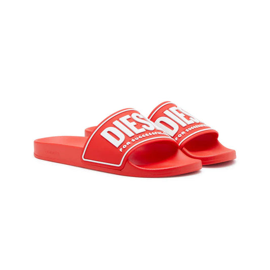 Diesel Sa-Mayemi-Rubber slides with embossed logo