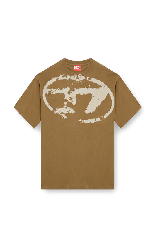 Diesel T-shirt with distressed flocked logo