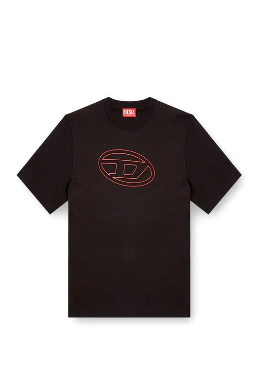 Diesel T-Shirt with Embossed Oval D