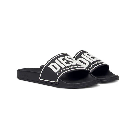 Diesel Sa-Mayemi-Rubber slides with embossed logo