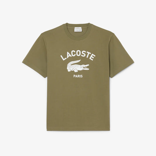 Lacoste Signature Print Cotton T-Shirt