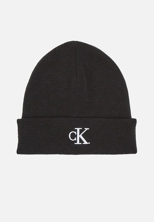 Calvin Klein Acc Monogram Embro Beanie Black
